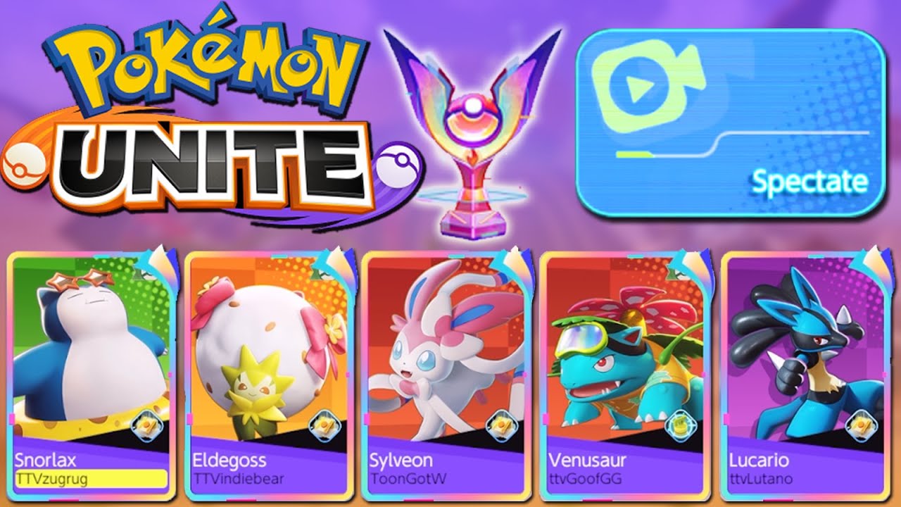 Spectating the TOP Number 1 Team in an Amazing Pokemon Unite Ranked Match (Spectator Mode)