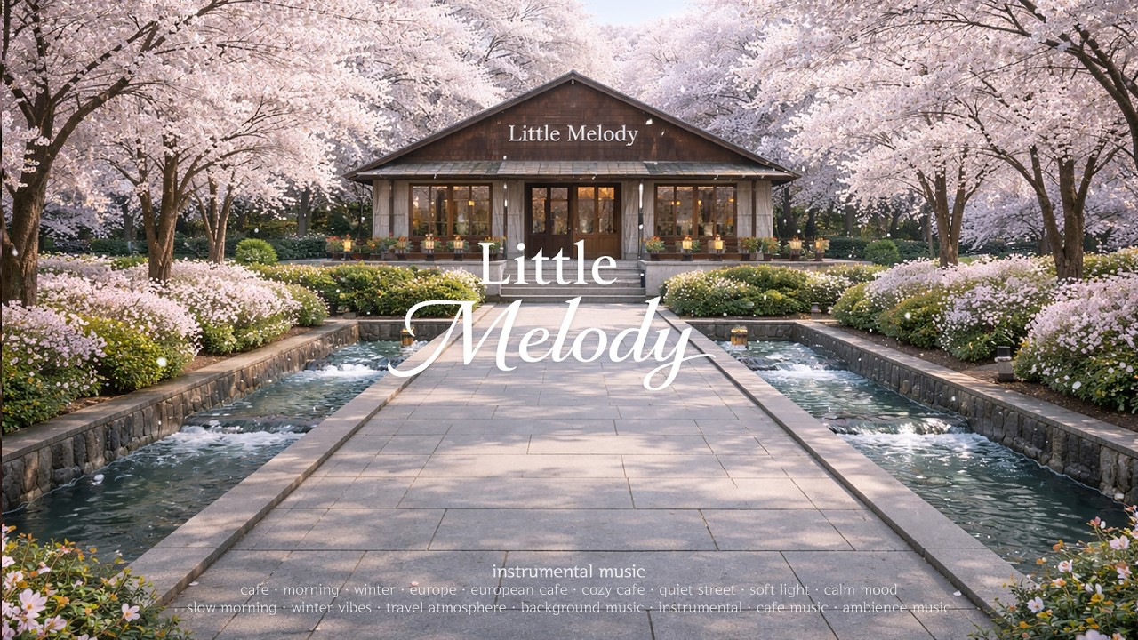 🌸 Little Melody Spring Street – Episode 1 | Cherry Blossom Garden Path Café Ambience