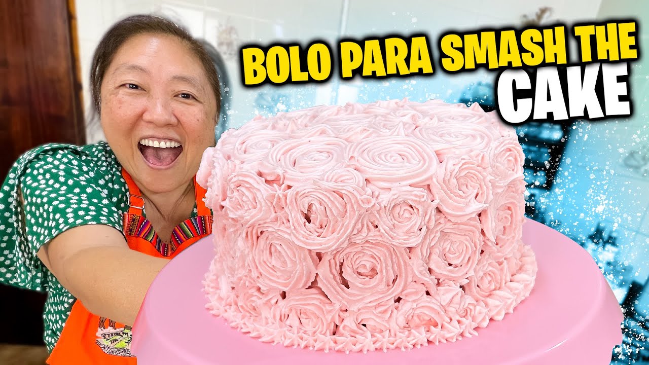 FIZ UM BOLO PARA SMASH THE CAKE PRA EMY | Tia do Joinha
