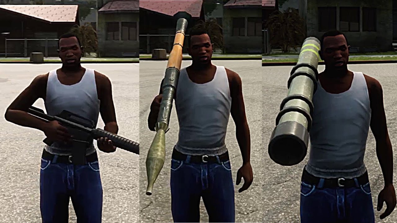 GTA San Andreas Definitive Edition - All Weapons Showcase