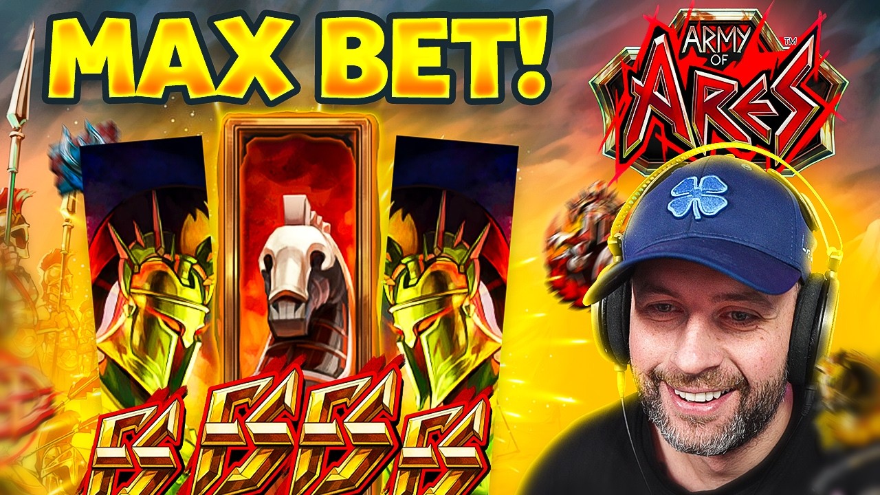 WE SPUN IN a MAX BET $50,000 BONUS on the *NEW* ARMY OF ARES!!