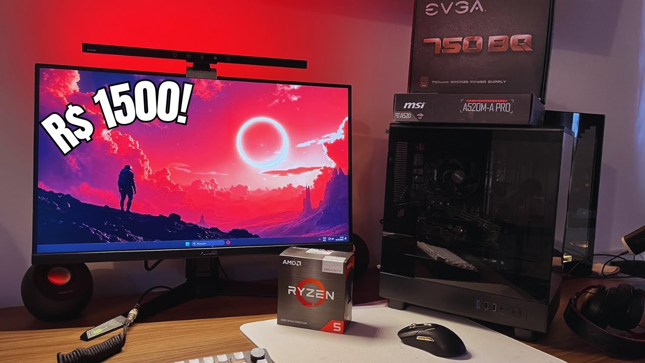 Montei um PC GAMER BARATO  de 1500 reais!