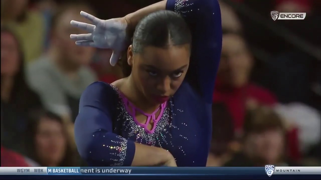 Margzetta Frazier (UCLA) 2019 Floor Pac-12 Championships 9.825