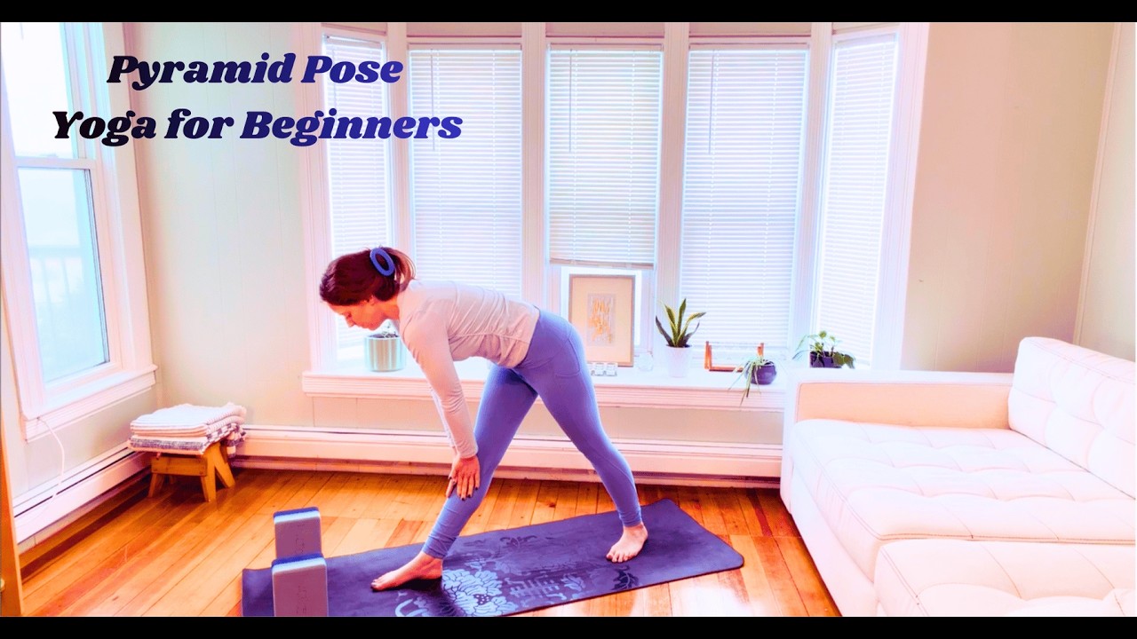 Pyramid Pose - Parshvottanasana - Popular Yoga Moves for Beginners - Gentle Yoga - February Goals