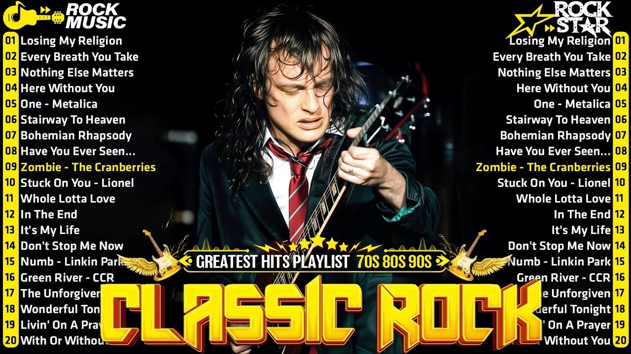 Top 100 Classic Rock Songs of All Time 🔥 Best 70s 80s 90s Rock Hits | Metallica, AC/DC & More