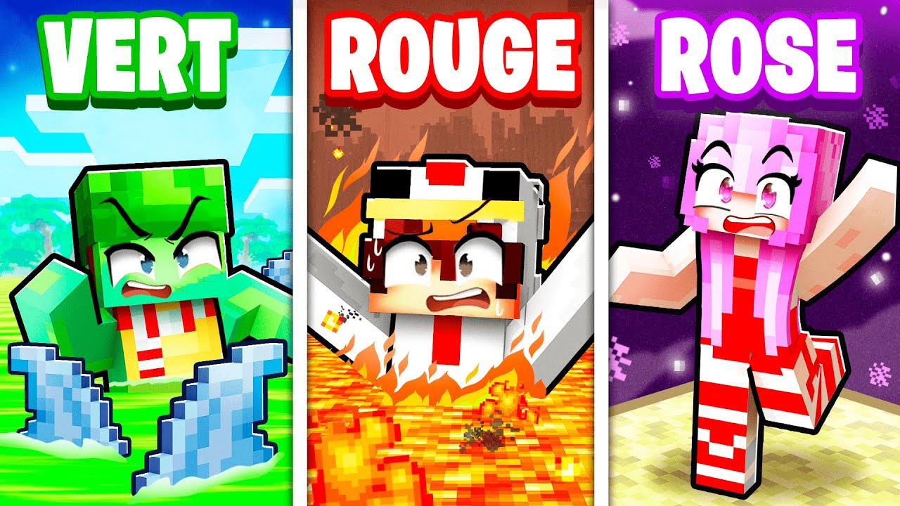 Vivre 24H avec une SEULE COULEUR sur Minecraft !