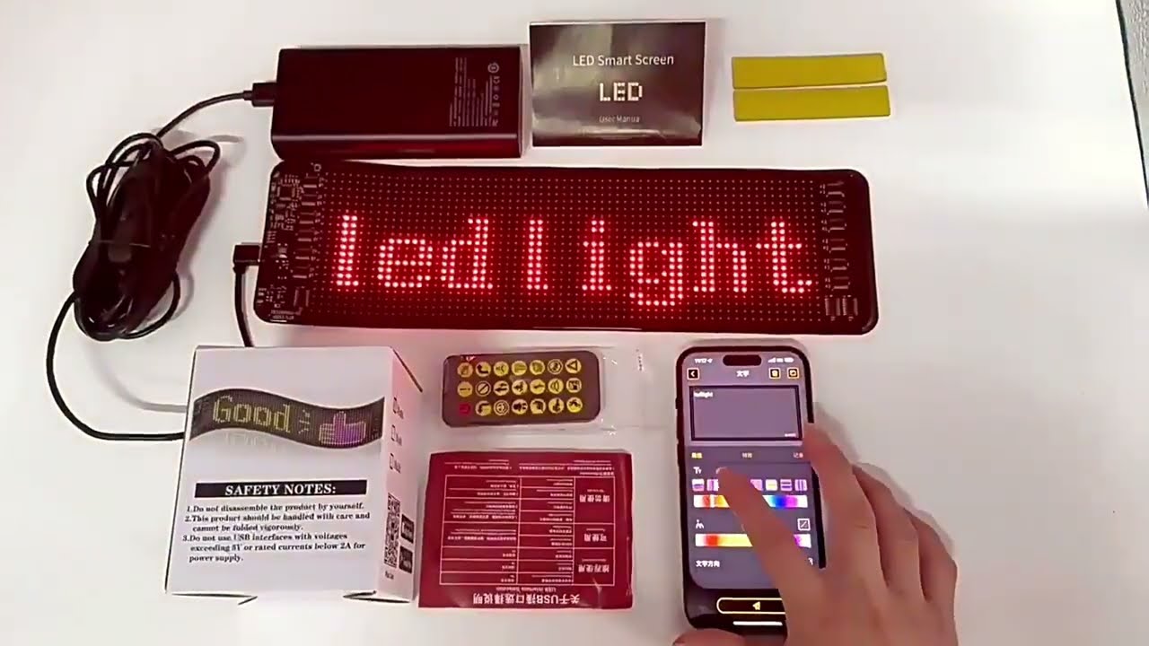 Pantalla LED Para Autos Flexible Resistente Publicidad Movil 12x59 CM