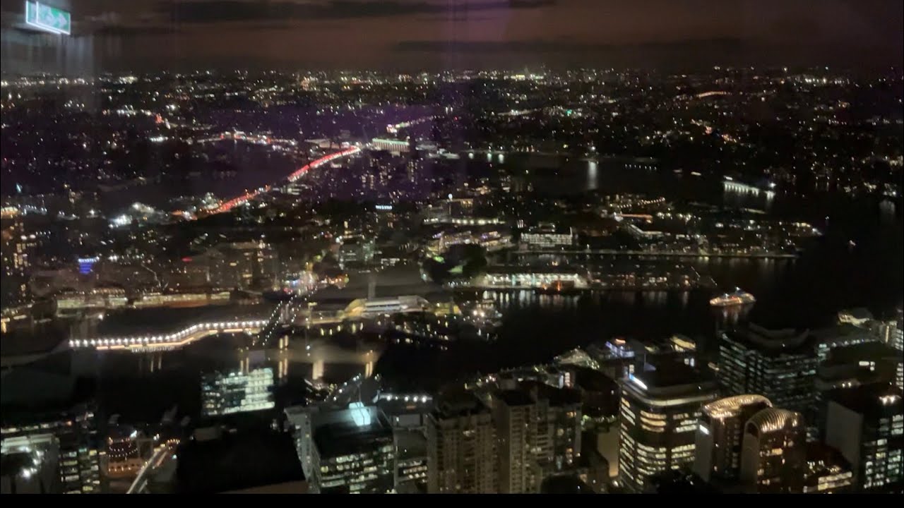STUNNING VIEW OF SYDNEY CITY AT NIGHT TIME THROUGH THE TOWER EYE AUSTRALIA 🇦🇺 | Juandering Joe