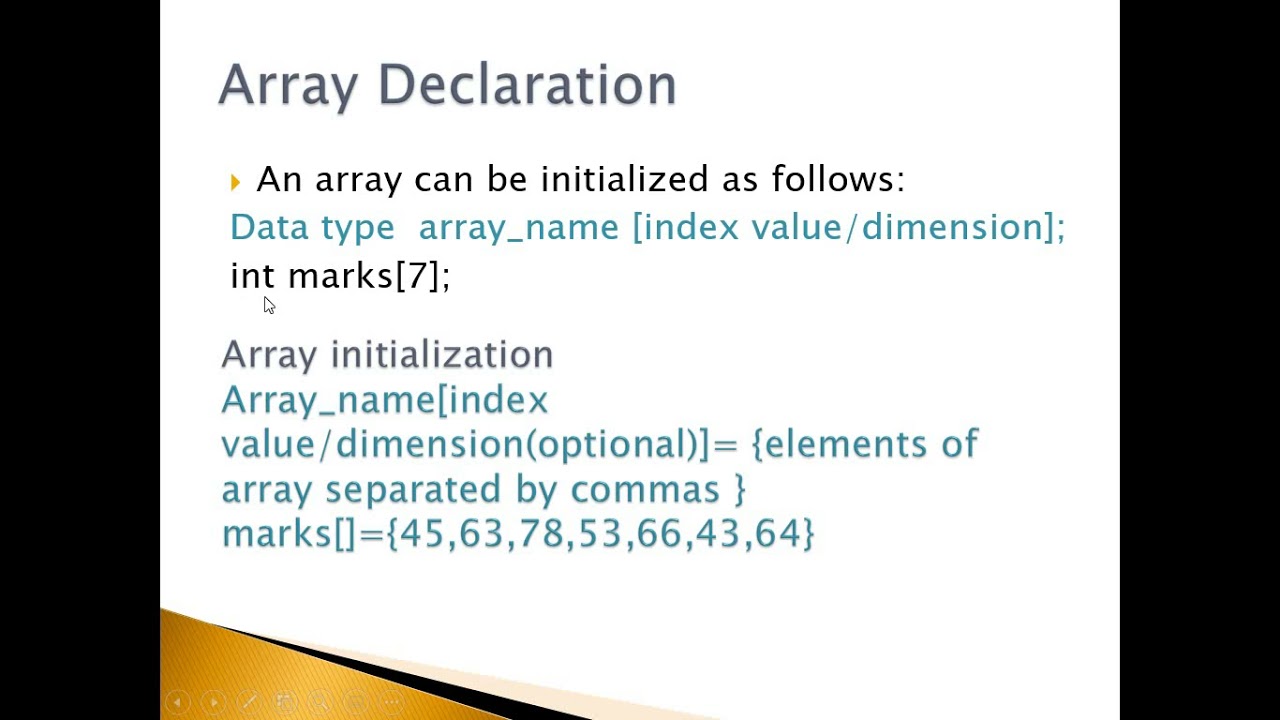 Bcom4 Module2 class34  Arrays