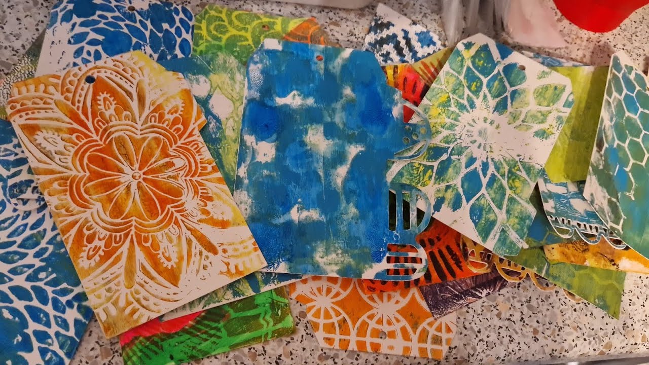 TUTO FOND GEL PRESS @ART BY MARLENE  #acrylicpainting #gelpress