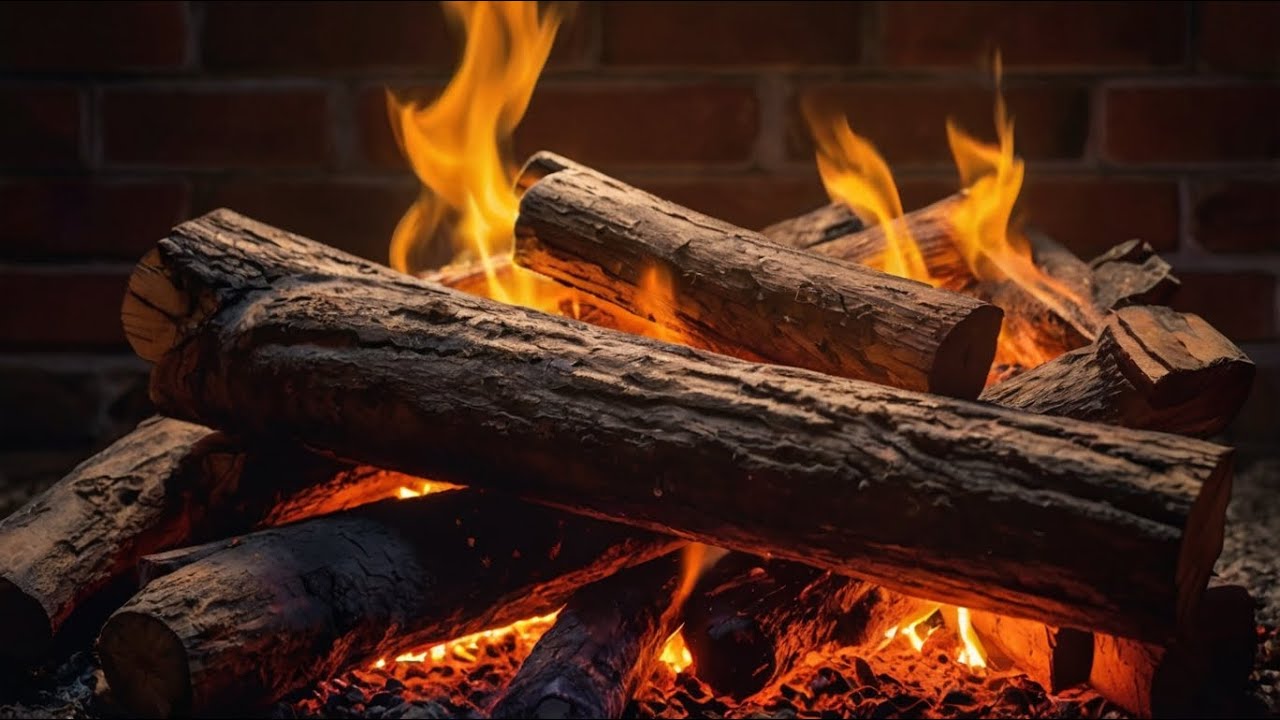 4K Fireplace Sounds 🔥 | Static Camera, No Music, Seamless Loop