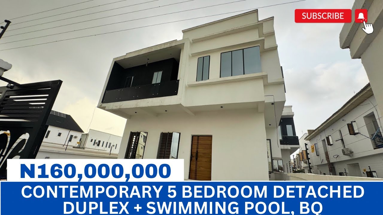 House Tour; Contemporary 5 Bedroom Detached Duplex with Swimming pool for Sale in Ajah, Lekki Lagos
