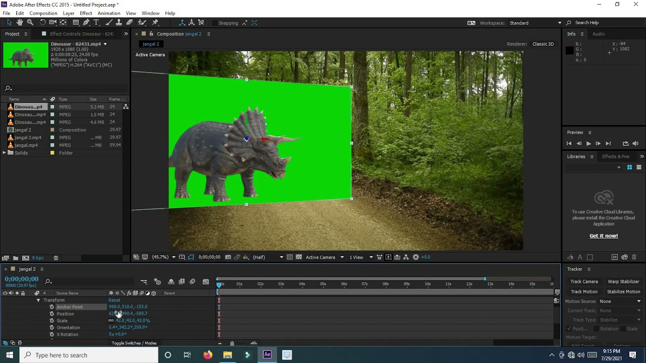 After  effects tutorial part 12 ,After Effects  Learn  Camera Tracking In  hindi