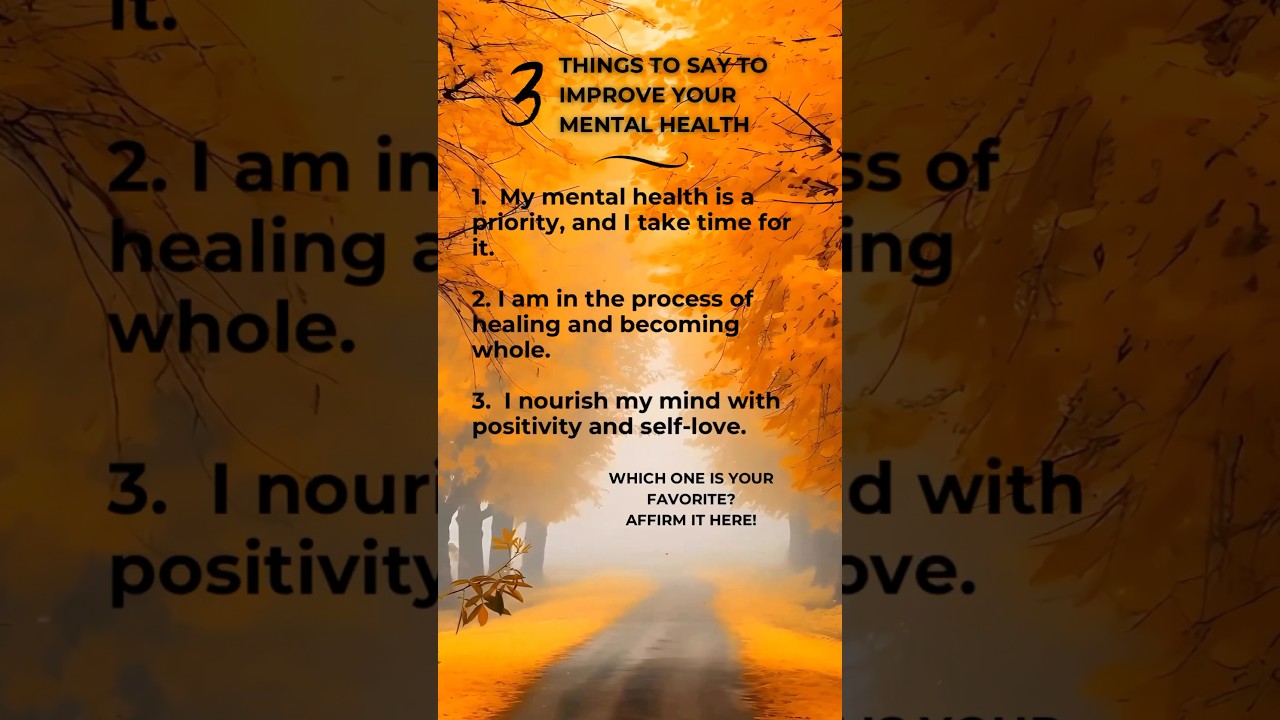 Say these powerful statements to improve your mental health! #powerfulaffirmations #positivemindset