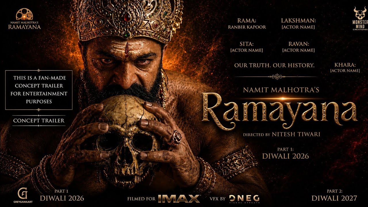 Ramayana - Official Trailer | Rocking Star Yash | Ranbir Kapoor | Nitesh Tiwari | New movie 2026