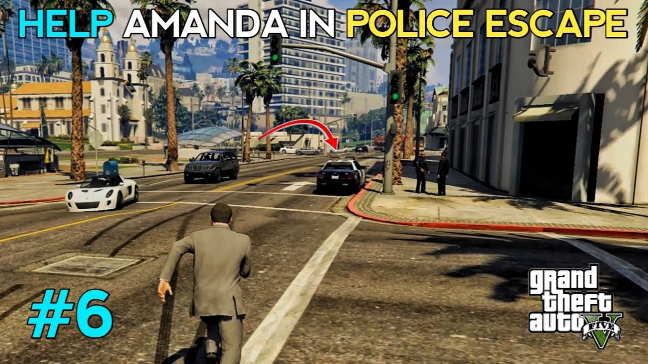 HELPING AMANDA IN POLICE ESCAPE . GTA V EPISODE #6 #gta5 #gta #gta6 #gtarp #trending #fyp #viral