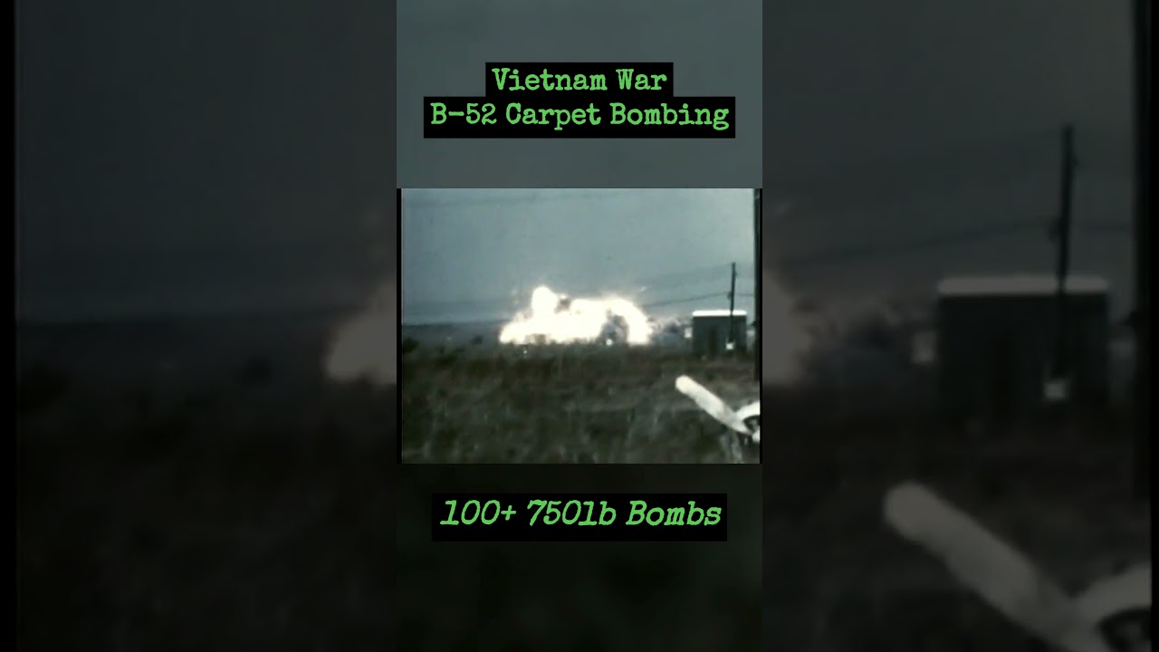 Terrifying B-52 Power: 750lbs Bombs Falling Like Rain on Vietnam