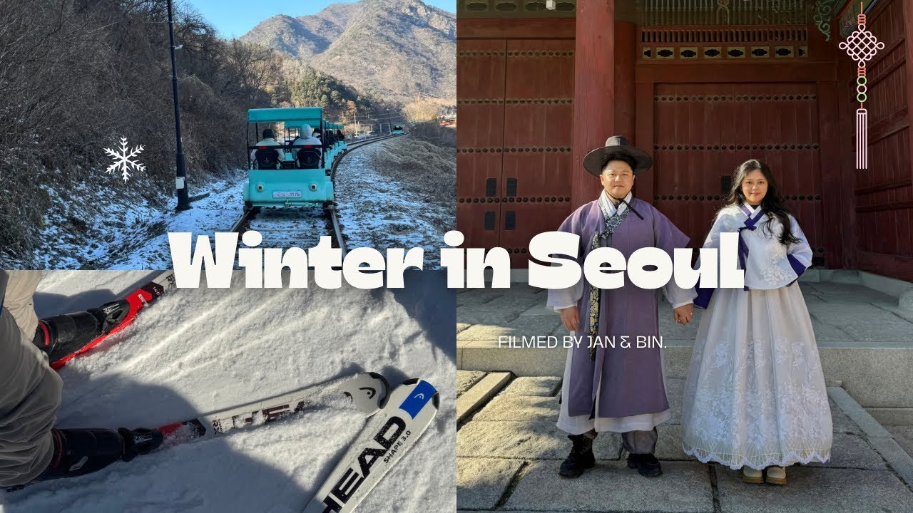Winter in Seoul ❄️🇰🇷 First time skiing, tried beef tartare (yukhoe), day trip to Nami Island!