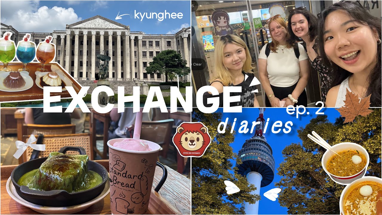 EXCHANGE diaries ep. 2: first day in kyunghee, zb1 lucky draw, namsan tower, han river, hyundai mall