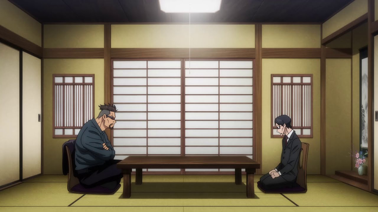 funny scene |  Kiyotaka Ijichi &  Masamichi Yaga staring at each other | Jujutsu Kaisen