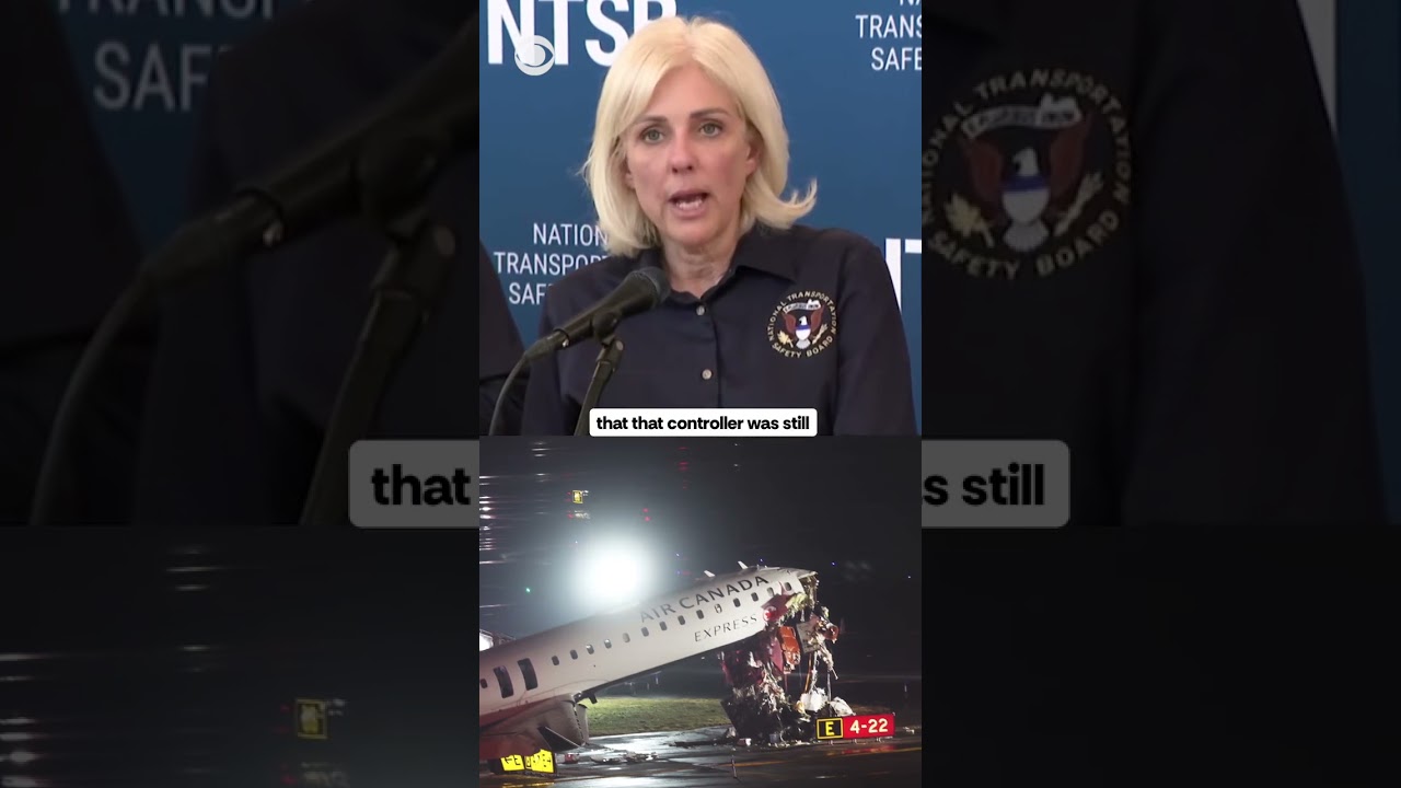 NTSB head warns against blaming air traffic controllers for deadly Air Canada collision #shorts