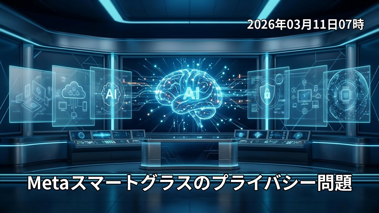【2026年03月11日】2026年IT激変！MSのAIエージェント本格化とMetaスマートグラスの盗み見