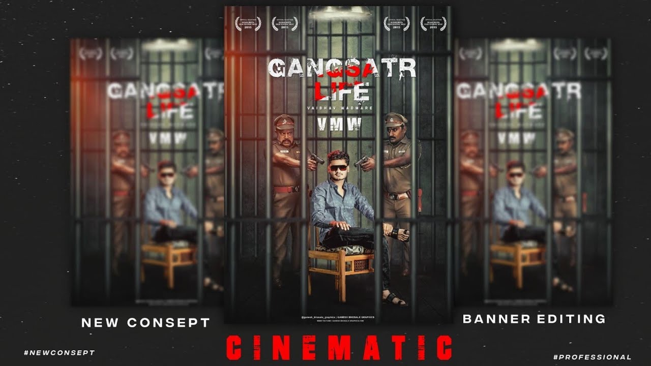New Cinematic Banner editing | Trending Banner editing | Photoshop & PicsArt 😱