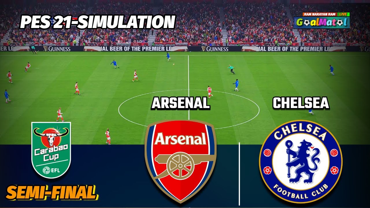 🔴  Arsenal vs Chelsea 🔥 | EFL Cup | PES 2021 Simulation | Full Match