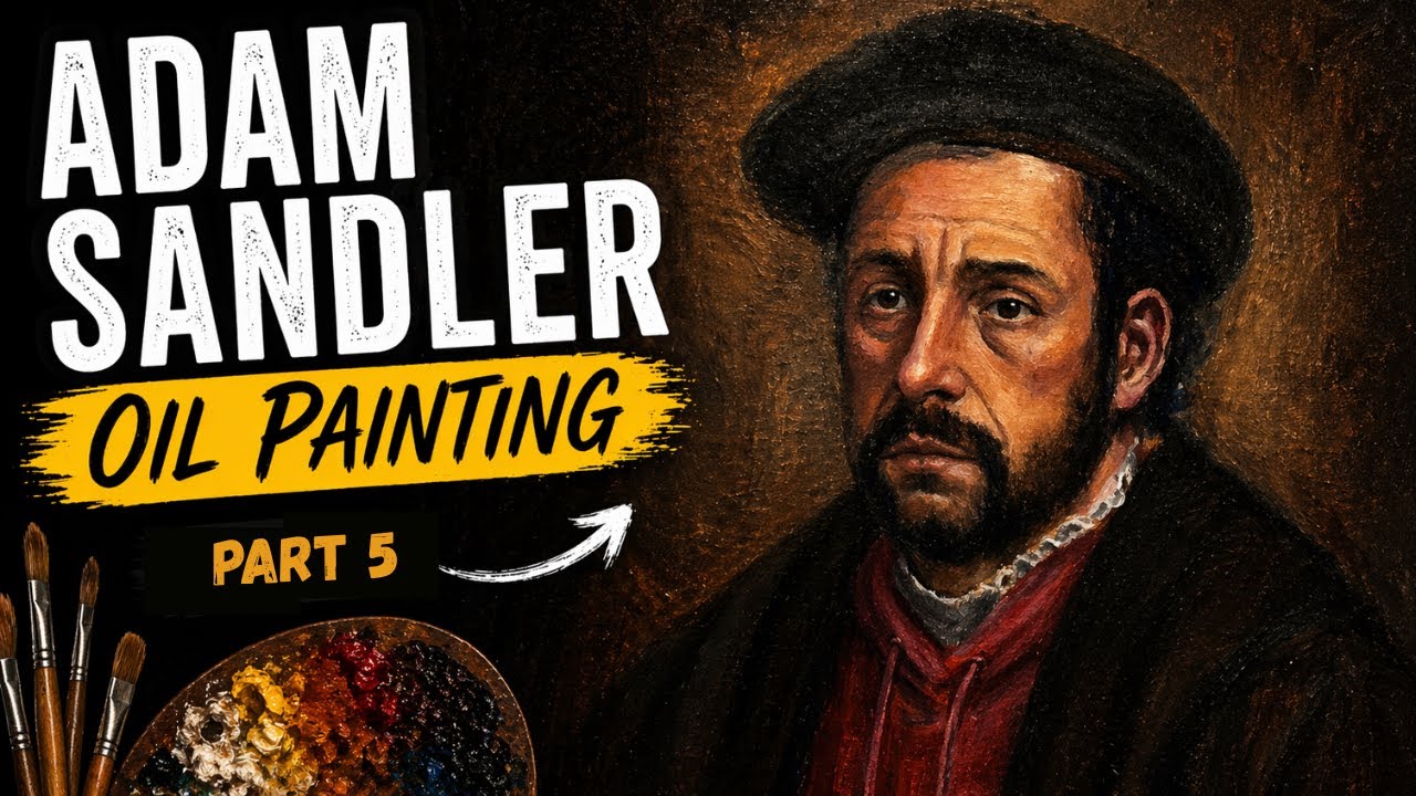 Masterpiece Monday: Rembrandt Style Adam Sandler Oil Painting Portrait (Part E)