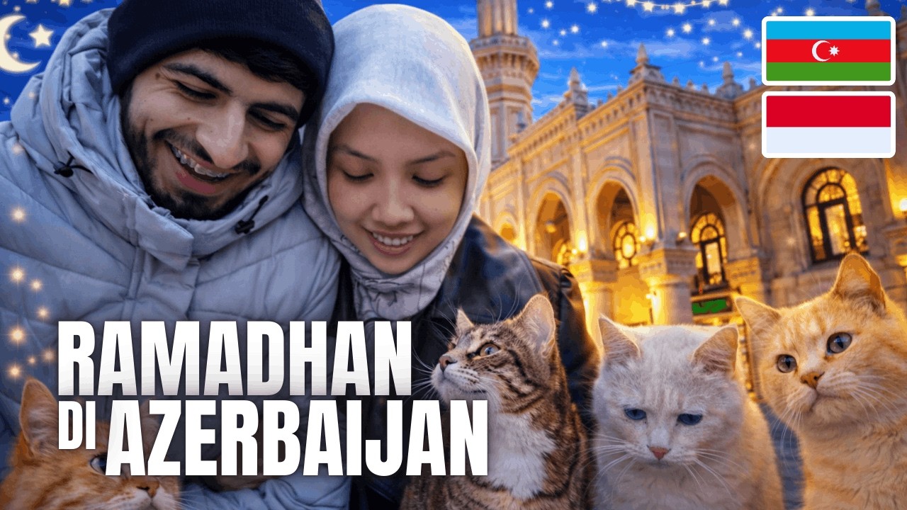 Subhanallah! RAMADHAN VLOG IN AZERBAIJAN'S MAGNIFICENT MOSQUE & CUTE STREET CATS 🇦🇿🇮🇩🐱