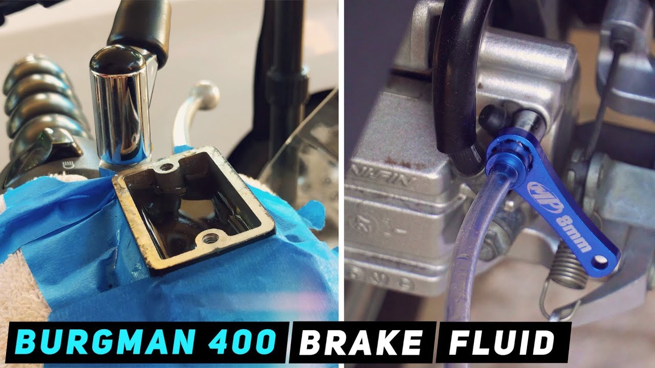 Suzuki Burgman 400 Rear Brake Fluid Change 2007-2016 | Mitch's Scooter Stuff