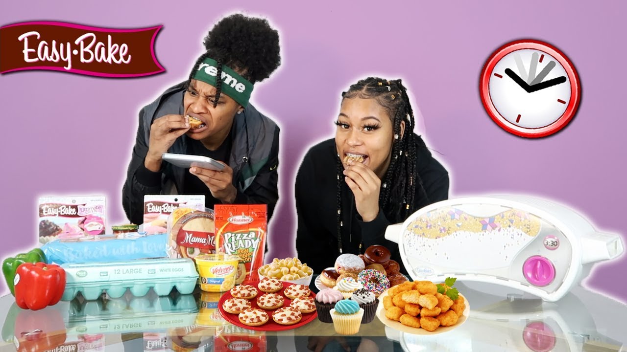 We Only Ate Food Using An EASY BAKE OVEN For 24 HOURS!