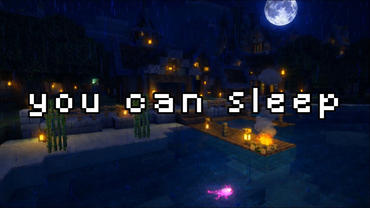 it’s late… go to sleep | 8 hours minecraft music & soft rain