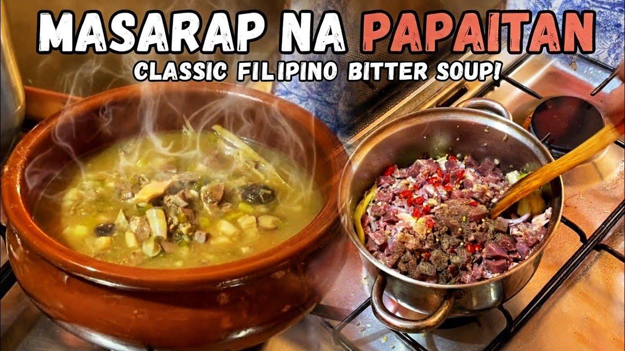 Masarap na Papaitan with Mushroom & Spring Onion | Classic Pinoy Bitter Soup sa Palayok