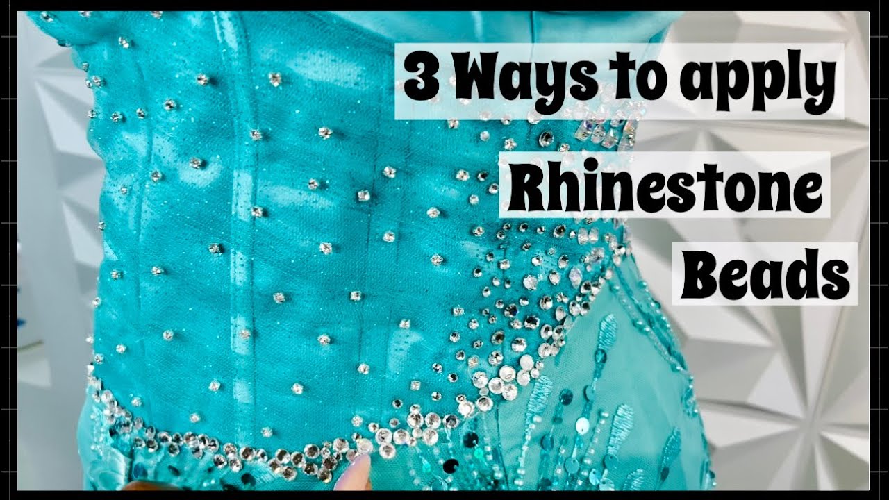 3 ways to apply rhinestone and beads on a dress/corset #negestyle #diy  #rhinestone
