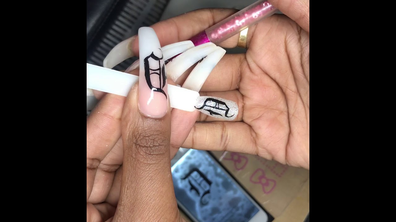 Old English Font Nail Tutorial