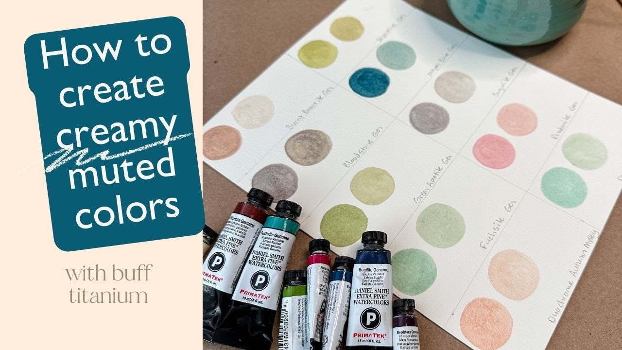 Creamy Watercolor Palette Using Daniel Smith Buff Titanium