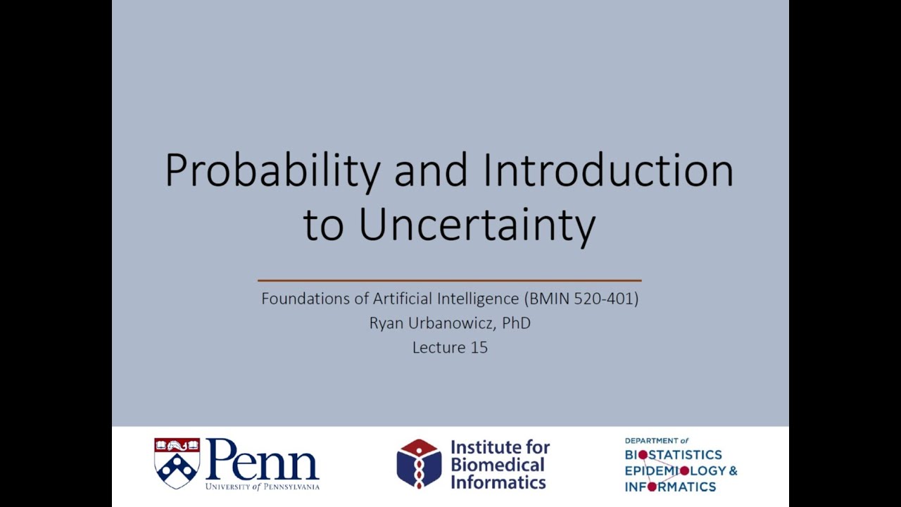 Lecture 15: Probability and Introduction to Uncertainty