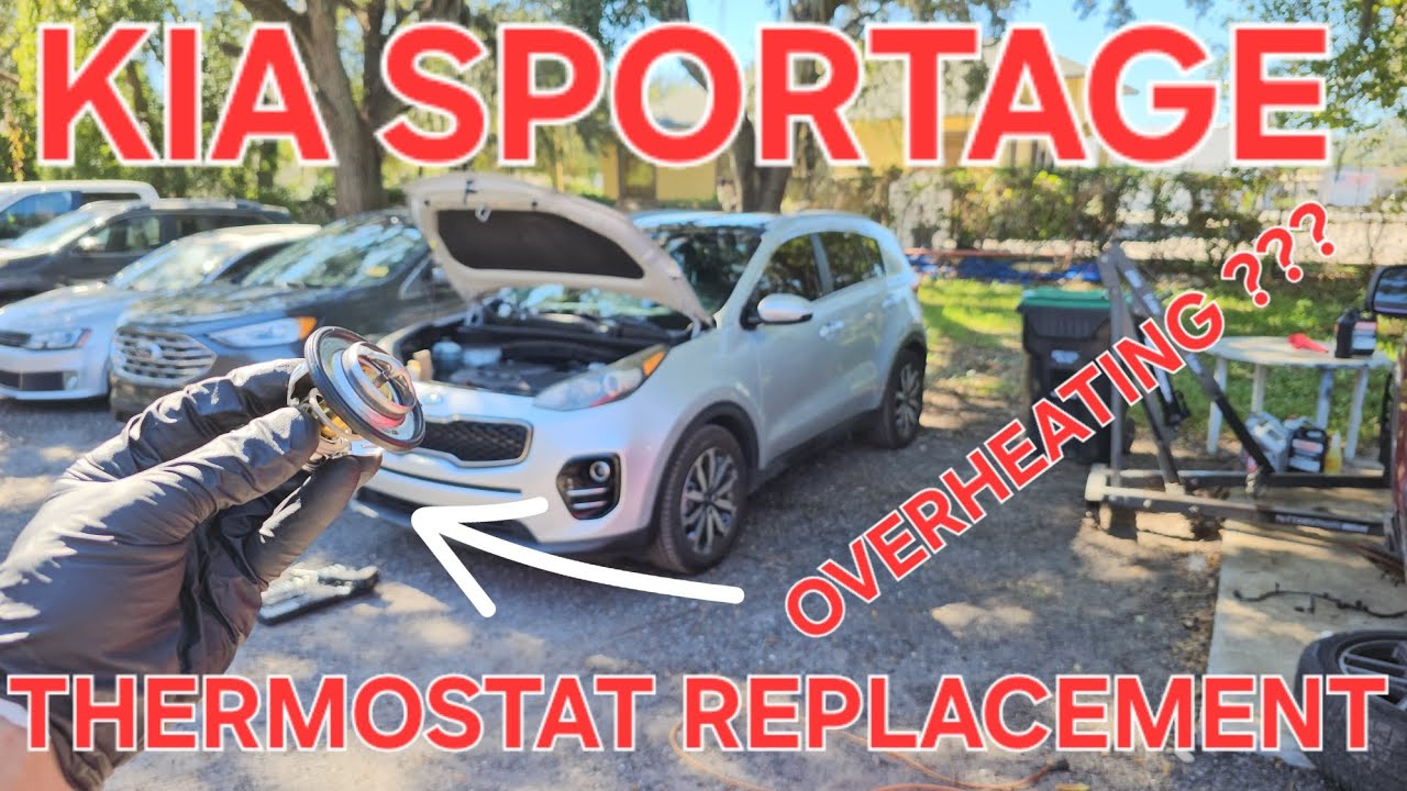 KIA SPORTAGE ПЕРЕГРЕВ - ЗАМЕНА ТЕРМОСТАТА