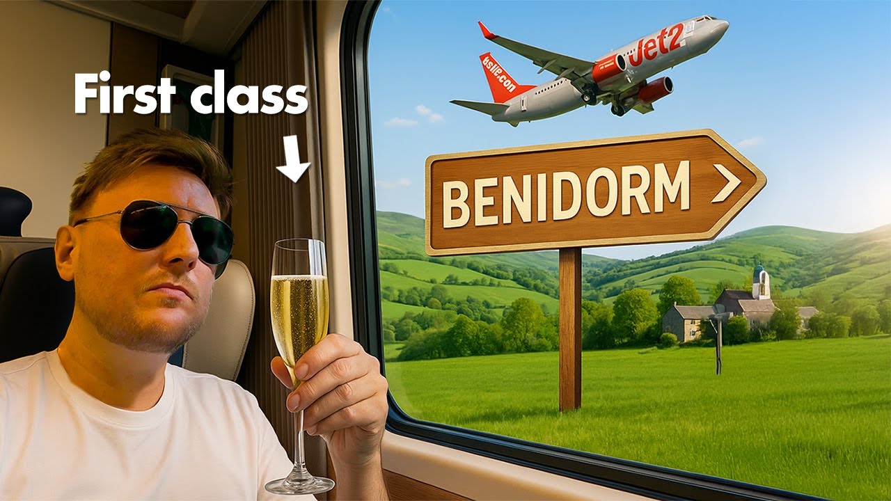 First Class to BENIDORM! This is how you travel in STYLE! (some of the way)