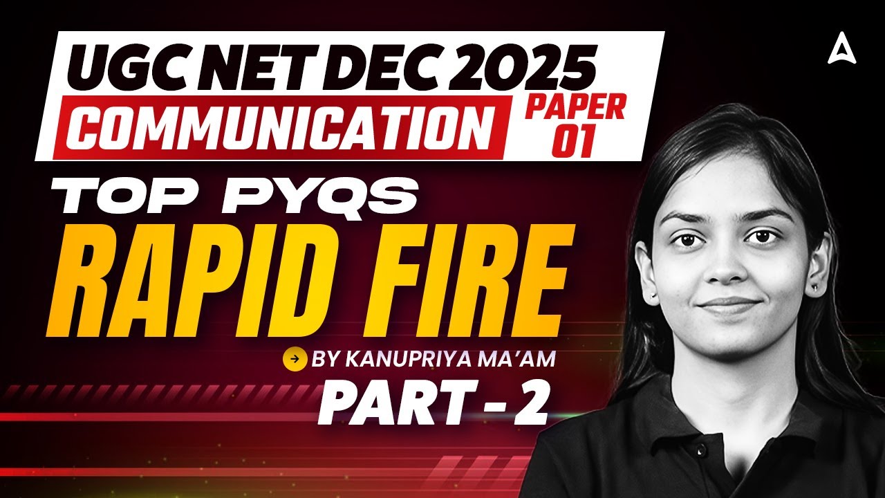 UGC NET Paper 1 Communication | UGC NET Communication Paper 1 Rapid Fire By Kanupriya Mam