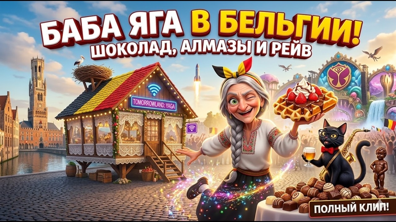 Баба Яга в Бельгии 🇧🇪 БЕЛЬГИЯ-ДЖАМП-РЕЙВ (Official Jumpstyle Video) | Шоколад, Алмазы и Tomorrowland