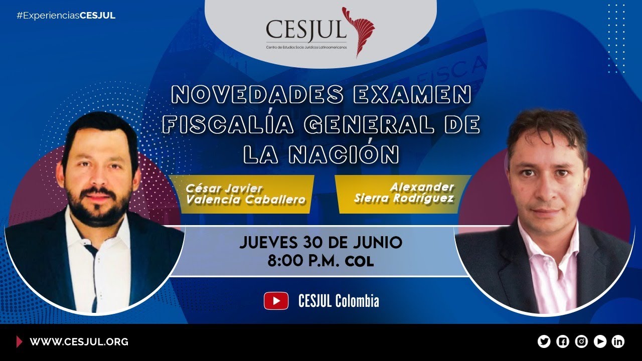 Novedades examen Fiscalía General de la Nación