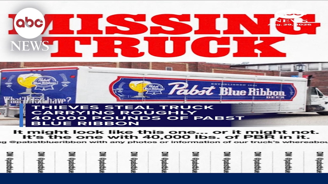 Thieves steal truck carrying roughly 40,000 pounds of Pabst Blue Ribbon