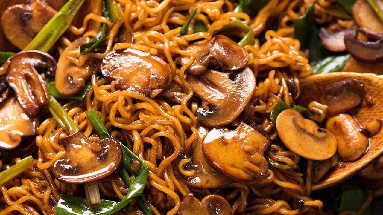 Asian Mushroom Noodles landscape