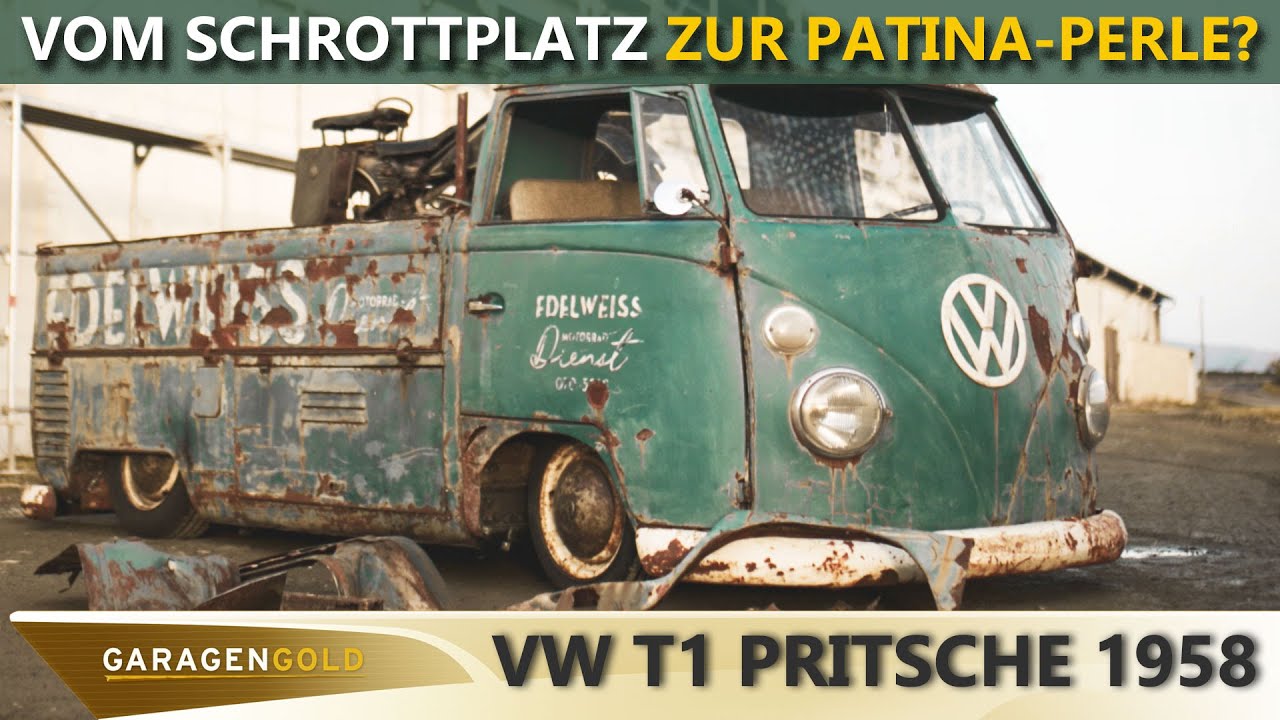 Vom Schrottplatz zur Patina-Perle? Garagengold VW T1 Pritsche 1958