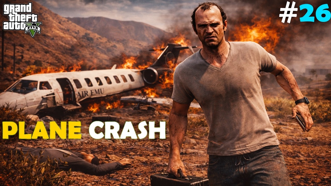 Trevor & Michael - Crashed a plane in GTA V | Caida Libre