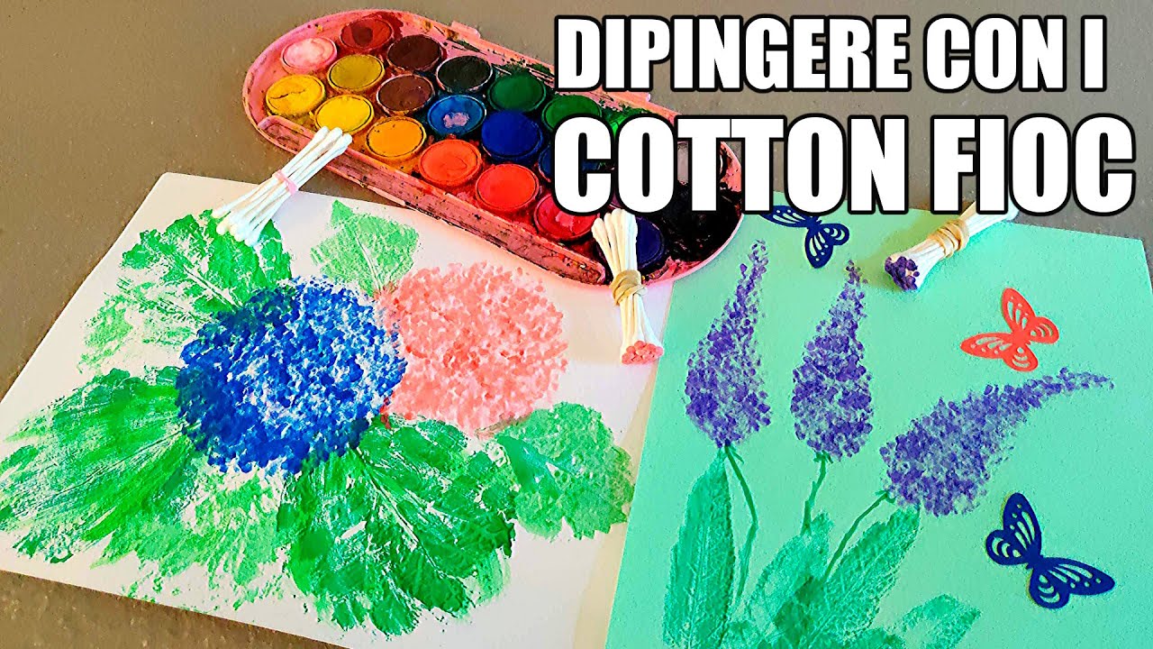 🎨 Pittura per bambini (dipingere con i cotton fioc)