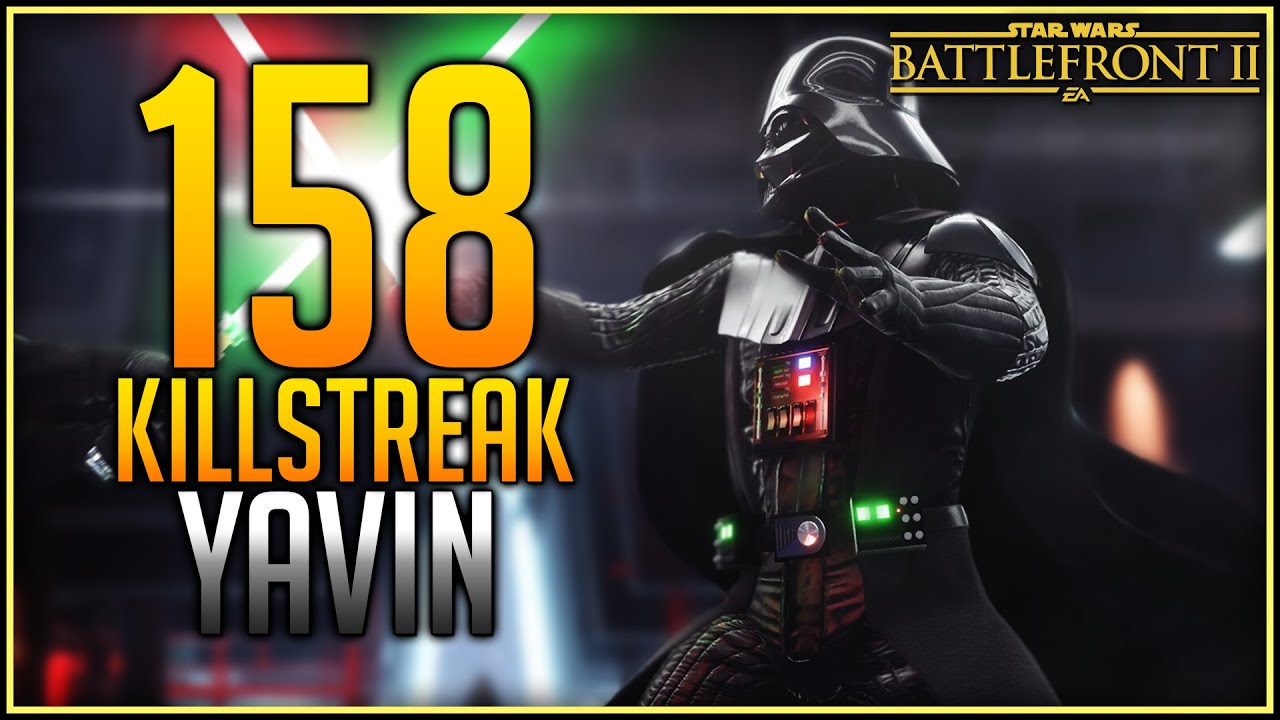 Star Wars Battlefront 2 Darth Vader 158 Killstreak Gameplay (Yavin)