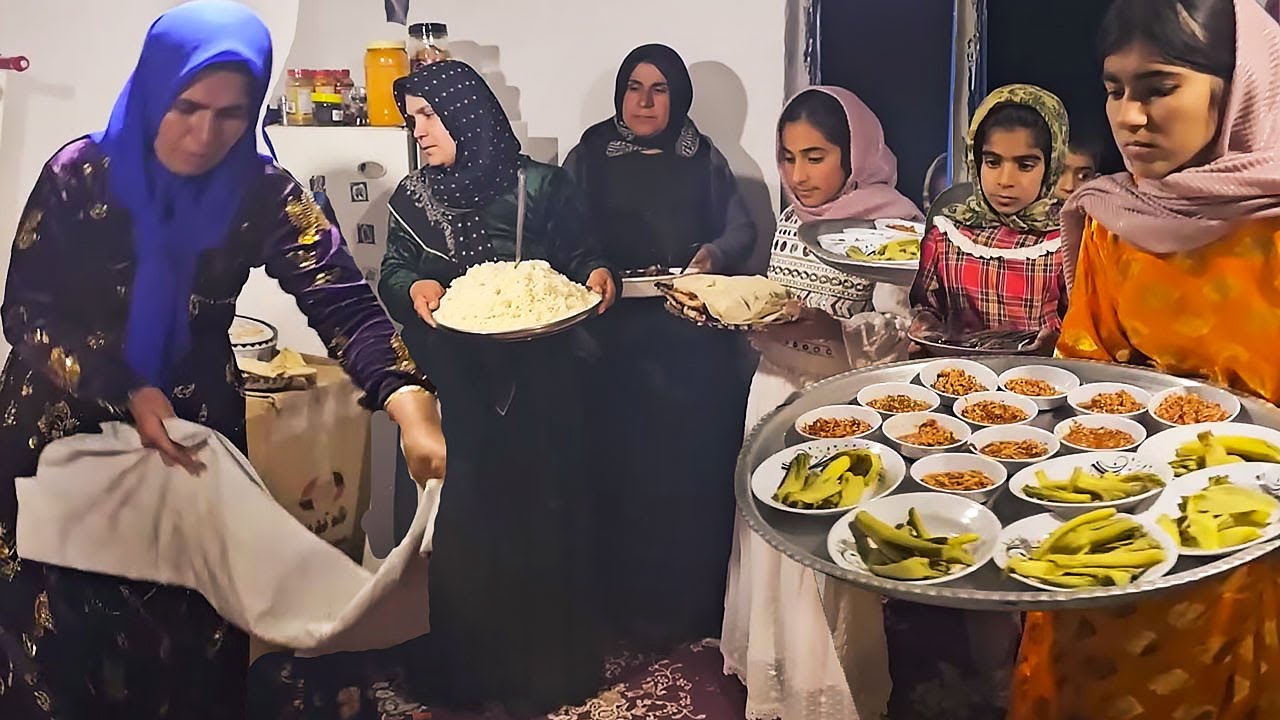 A different night with colorful food for the Grandma's family